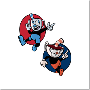 cuphead and mugman Posters and Art